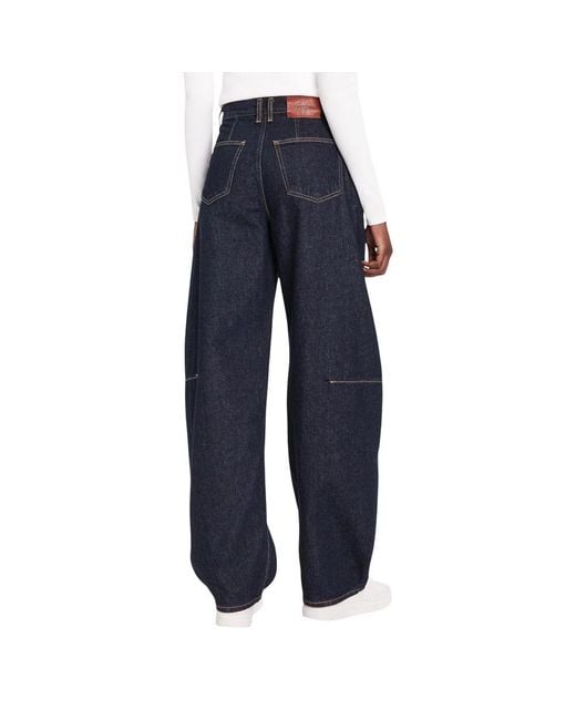 Calvin Klein Blue Cotton Mom Jeans