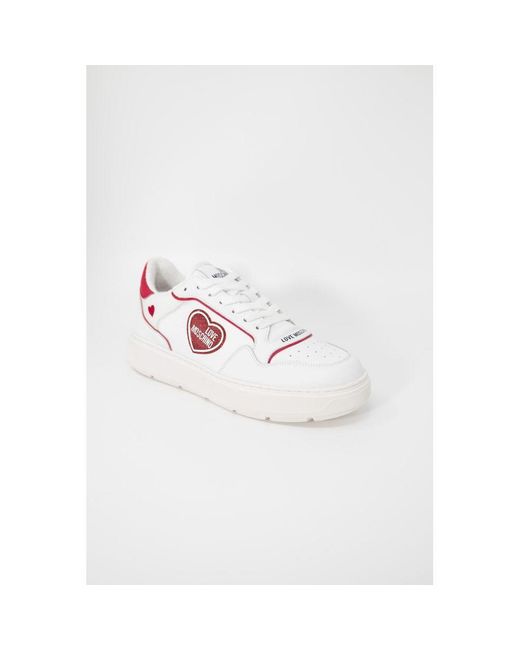 Love Moschino Pink Multicolor Polyethylene Low Top Sneakers