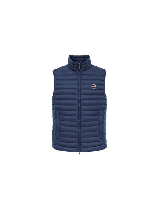 Colmar Blue Polyamide Sleeveless Jacket for men