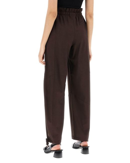 Ganni Brown Drapey Pants