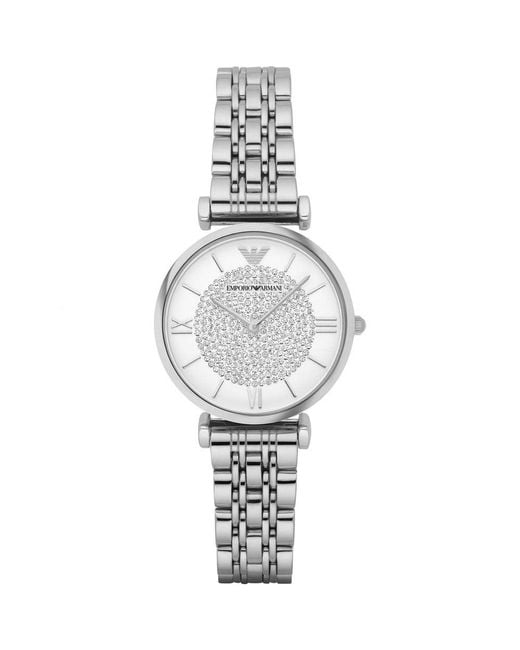 Armani Silver Watch in Metallic | Lyst