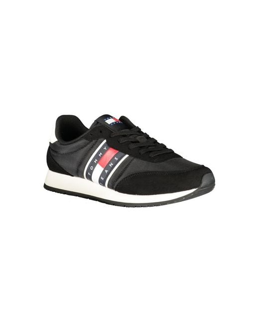 Tommy Hilfiger Black Polyurethane Men Sneaker for men