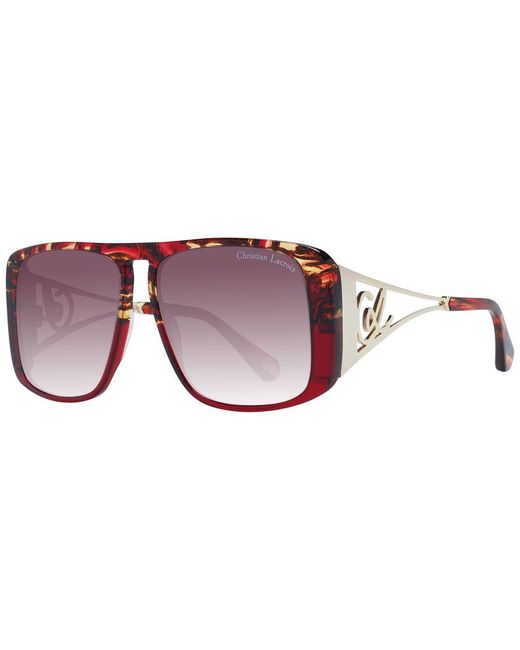 Christian Lacroix Brown Red Sunglasses