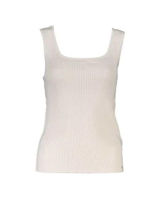 Tommy Hilfiger White Sleeveless Tops
