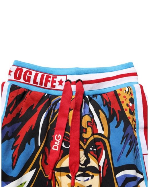 Dolce & Gabbana Multicolor Captain Sicily Men Bermuda Shorts for men