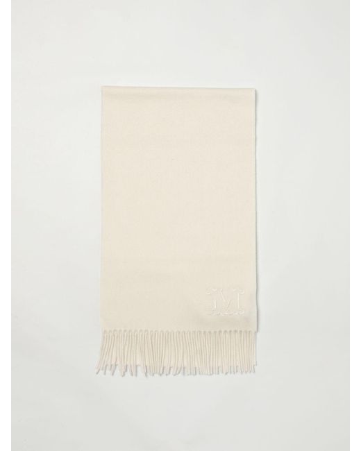 Max Mara White Wsdalia Cashmere Stole