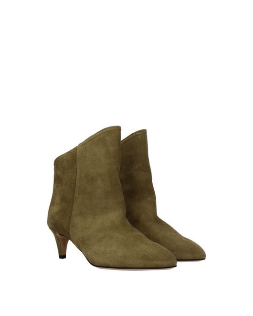 Isabel Marant Green Dicker Ankle Boots