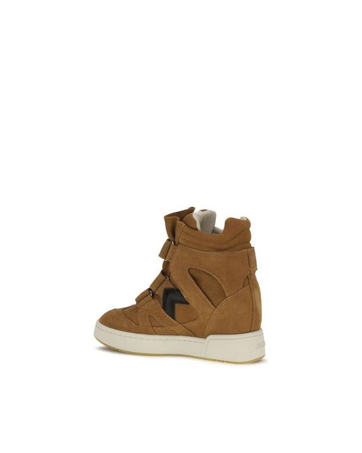 Isabel Marant Brown Calf Leather Bos Taurus High Top Sneakers
