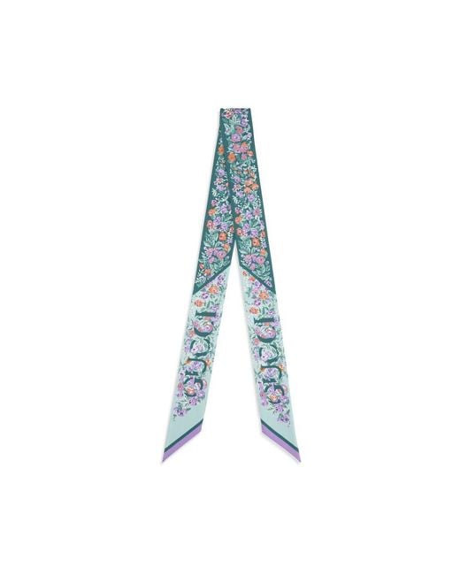 Gucci Blue Multicolor Silk Scarf