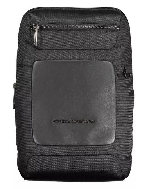 Piquadro Black Eco-conscious Sleek Shoulder Bag for men