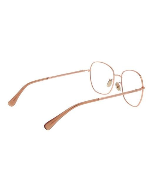 Max Mara Metallic Rose Gold Metal Glasses (frames)