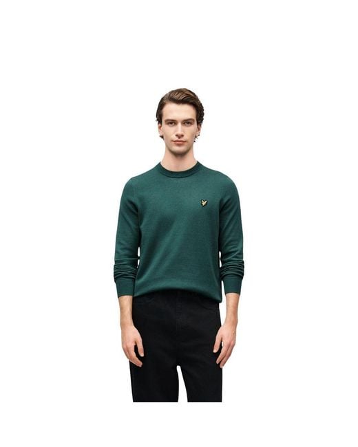 Lyle & Scott Green Cotton Sweater for men