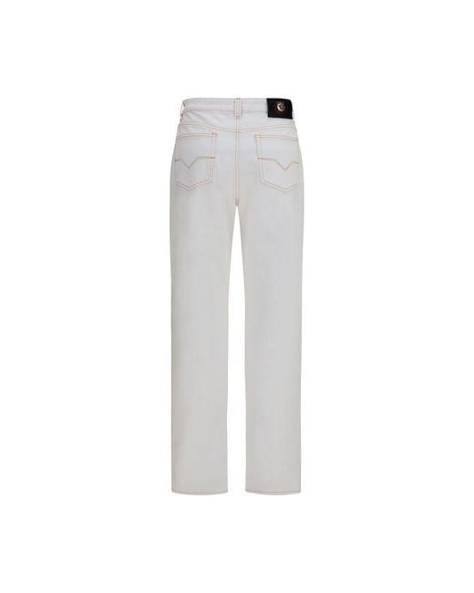 Versace Gray White Cotton High