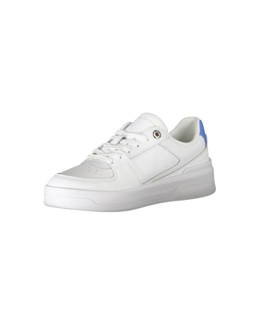 Tommy Hilfiger White Leather Trainers Fw0Fw07462