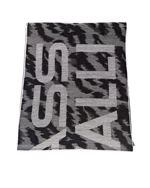 Roberto Cavalli Black Wool Scarf for men