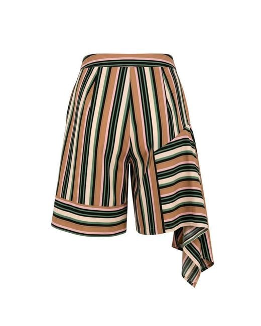 Trussardi Blue Brown Viscose Shorts