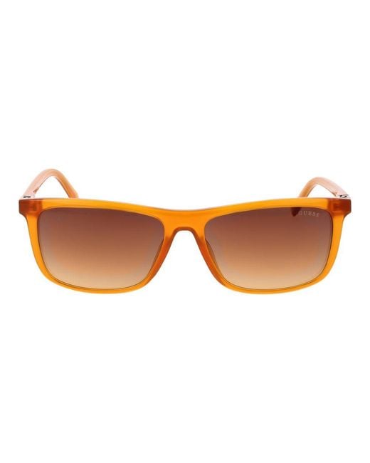 Guess Brown Plastic Sunglasses for men