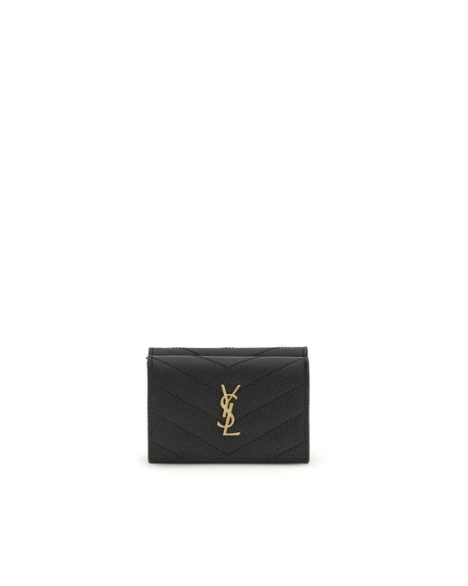 Saint Laurent Black Calf Leather Bos Taurus Wallet