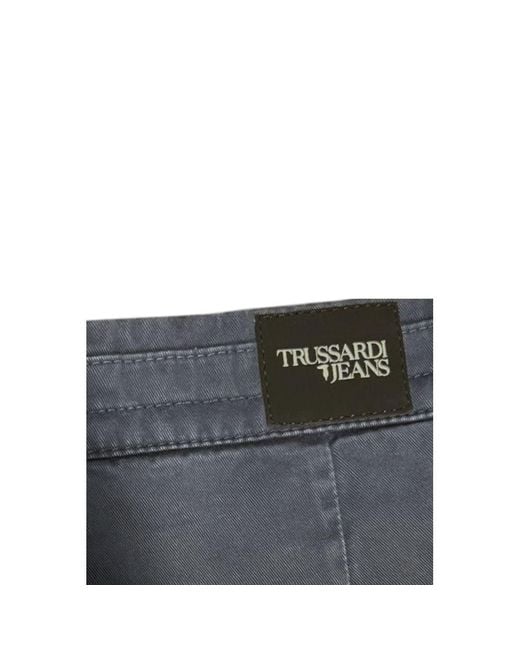 Trussardi Blue Cotton Pant for men