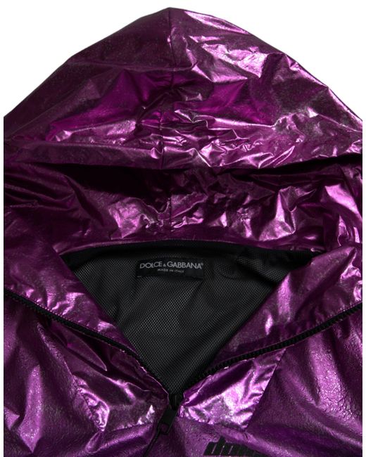 Dolce & Gabbana Pink Purple Ombre Hooded Pullover Sweatshirt Jacket for men