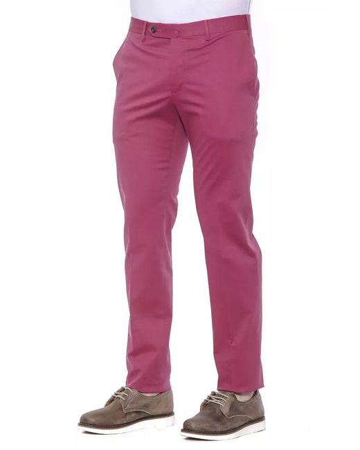 PT Torino Red Fuchsia Fashion Trousers for men