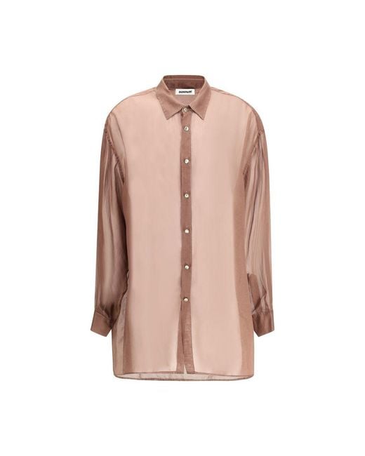 DARKPARK Pink Bordeaux Silk Blouse