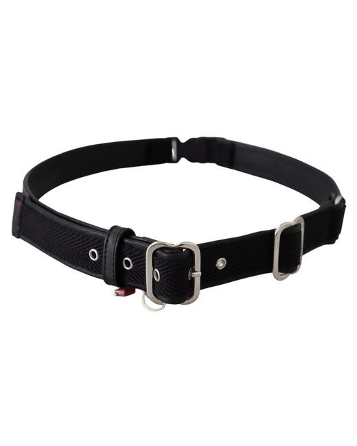 Gianfranco Ferré Black Chic Leather Waist Belt With Chrome Buckle