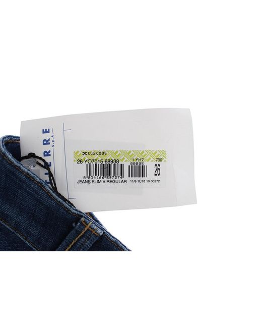 Roberto Cavalli Blue Cotton Stretch Low Waist Jeans
