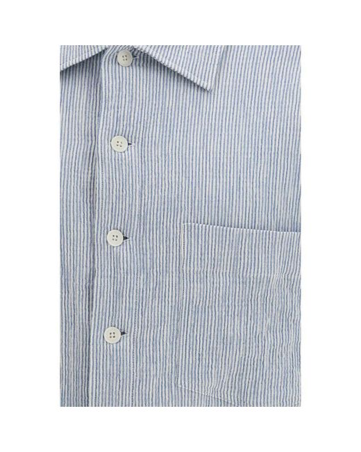 sunflower Blue Cotton Pattern Shirt for men