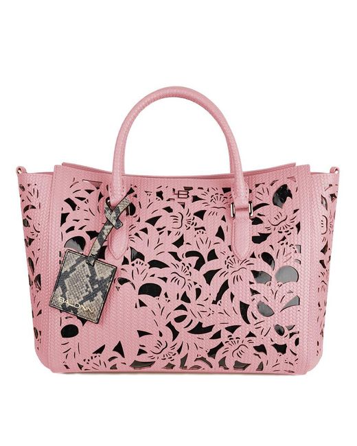 Baldinini Pink Leather Di Calfskin Handbag