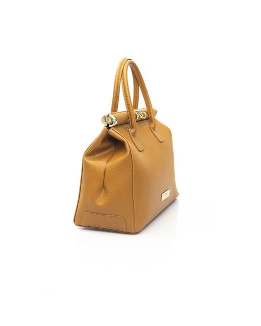 Baldinini Metallic Brown Leather Shoulder Bag