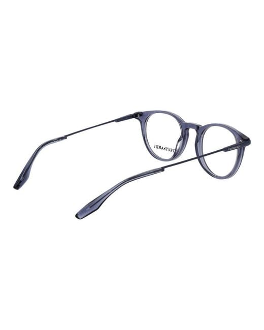 Trussardi Blue Gray Acetate Glasses (frames)