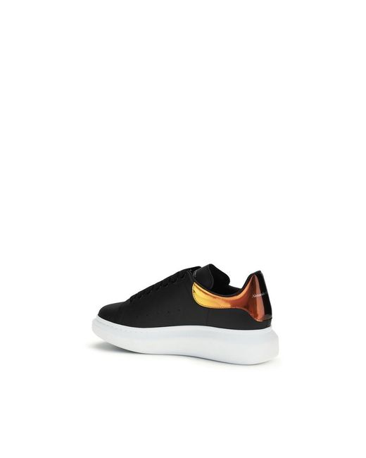 McQueen Black Calf Leather Bos Taurus Platform Sneakers for men