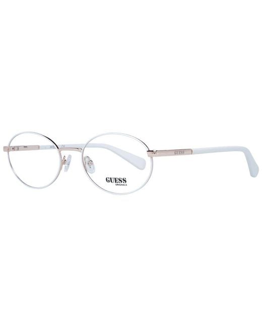 Guess Metallic White Metal Glasses (frames)