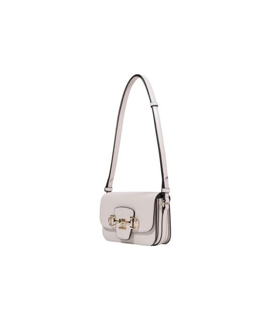 Guess White Pink Polyethylene Handbag