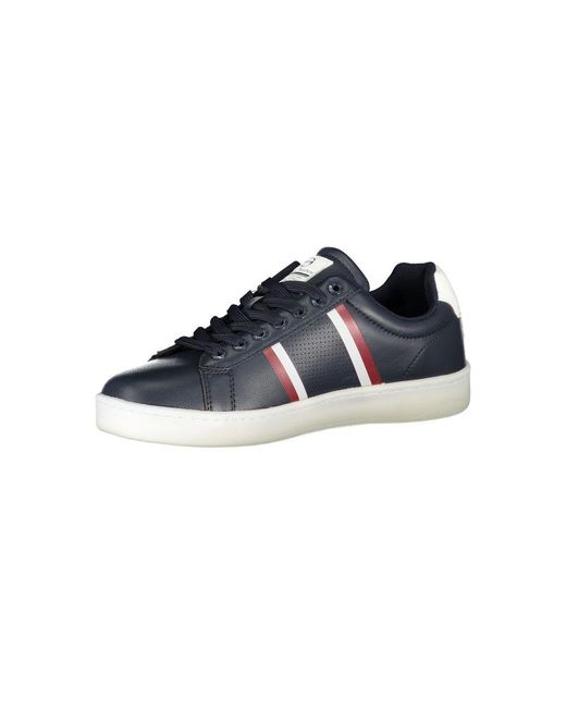 Sergio Tacchini Blue Contrast Detail Embroidered Sneakers for men