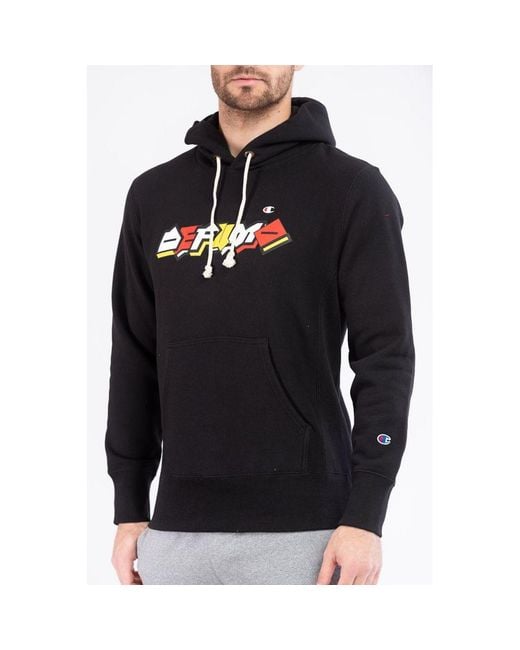Champion Black Cotton Sweatshirt for men