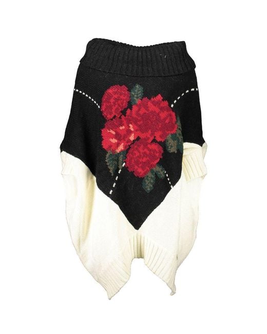 Blugirl Blumarine Black Bianco Acrylic Sweater