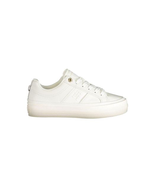 Tommy Hilfiger White Polyester Sneaker