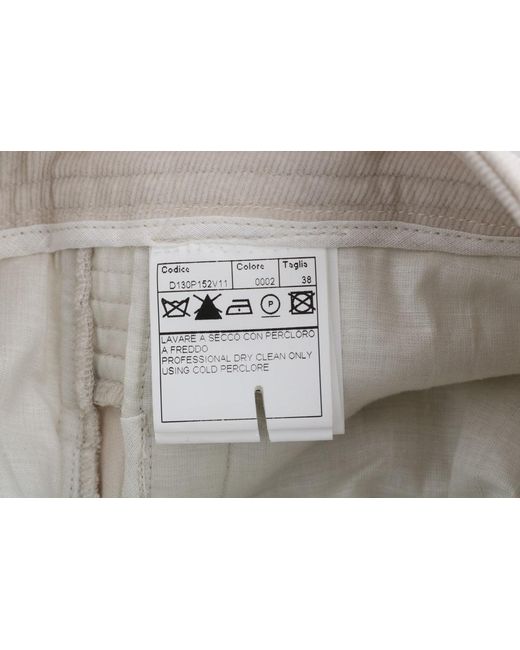 Ermanno Scervino White Slim Jeans Corduroy Skinny Pants