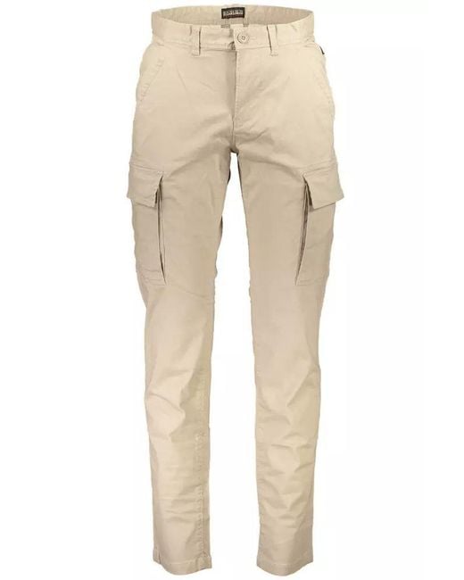 Napapijri Natural Beige Cotton Jeans & Pant for men
