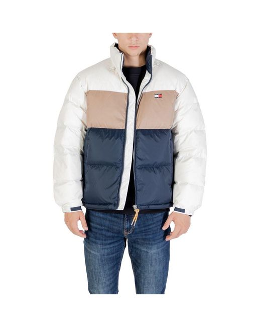 Tommy Hilfiger Blue Cream Recycled Polyester Bomber for men