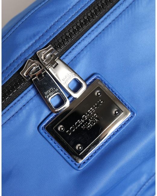 Dolce & Gabbana Blue Logo Plaque Nylon Waist Fanny Pack Borse Bag Ny+Pa+05Lf for men
