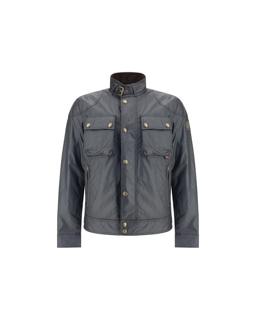 Belstaff Gray Racemaster Jacket for men