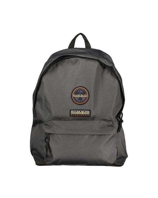 Napapijri Gray Eco-Conscious Adjustable Backpack for men