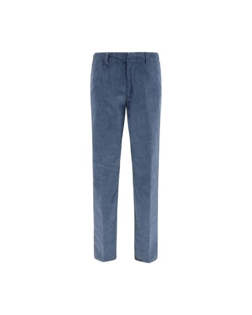 Etro Blue Cotton Casual Pants for men