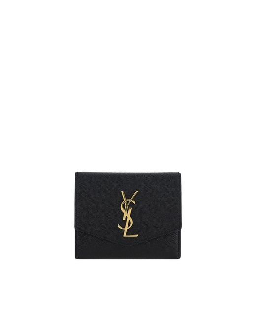 Saint Laurent Black Calf Leather Bos Taurus Wallet