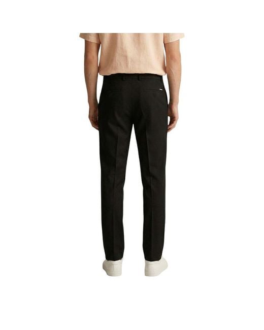 Gianni Lupo Black Polyester Skinny Pants for men
