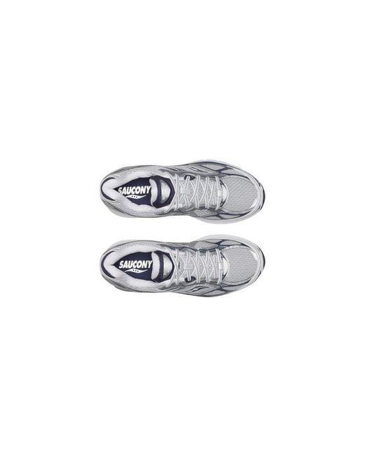 Saucony White Gray Synthetic Athletic Sneakers for men