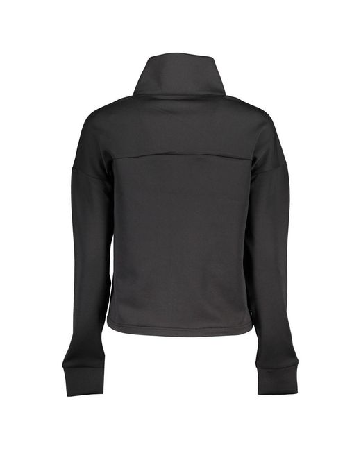 K-Way Black Chic Zip-Up Long Sleeve Sweatshirt